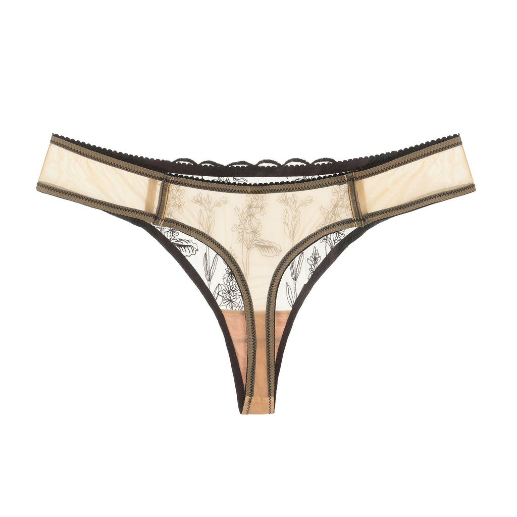 Amour Cache Kim Thong panty in Floral Embroidery on Jelly Fabric