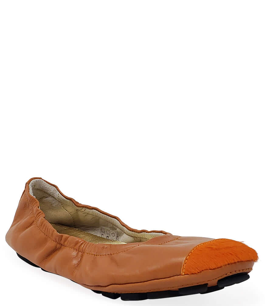 Canyon Calf Hair Tip Ballet Flat driving shoes leather Italy Madison Maison