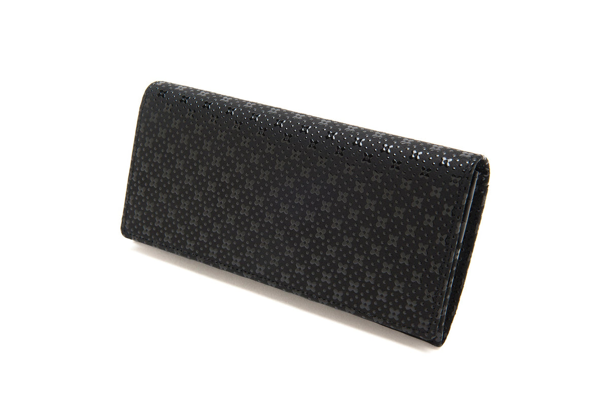 Long Wallet - Flower Lattice INDEN Japan Deer Cow skin leather