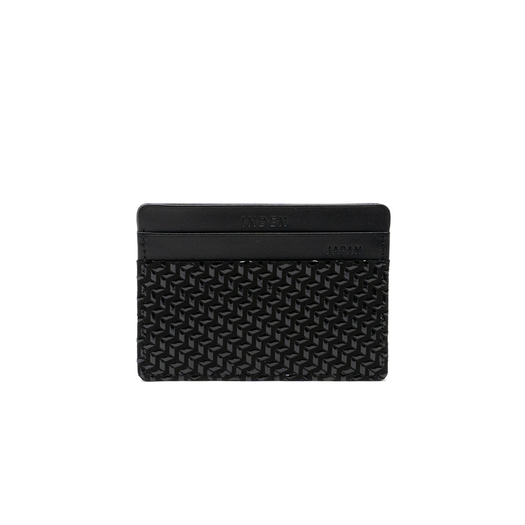 Card Case - Chevron-S INDEN Japan deer cow leather