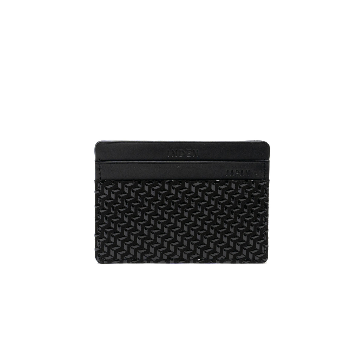 Card Case - Chevron-S INDEN Japan deer cow leather