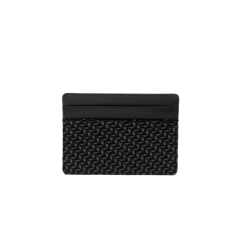 Card Case - Chevron-S INDEN Japan deer cow leather
