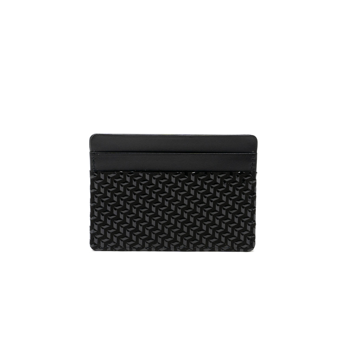 Card Case - Chevron-S INDEN Japan deer cow leather