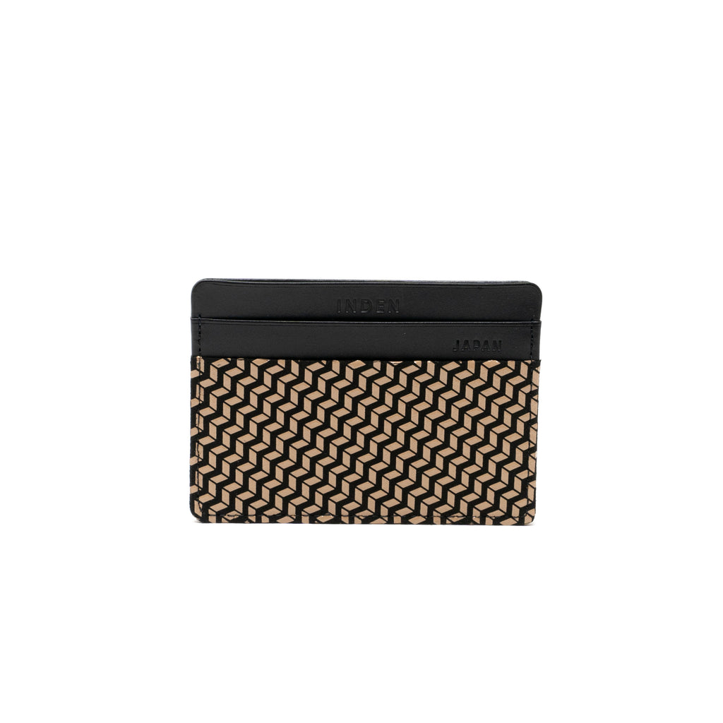 Card Case - Chevron-S INDEN Japan deer cow leather