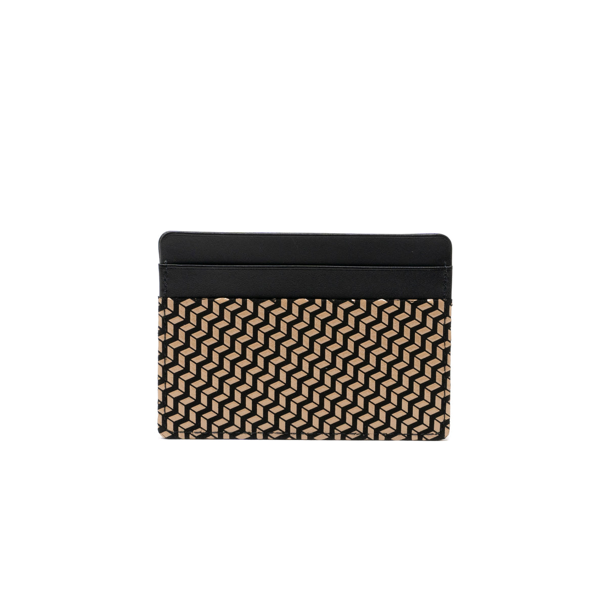 Card Case - Chevron-S INDEN Japan deer cow leather