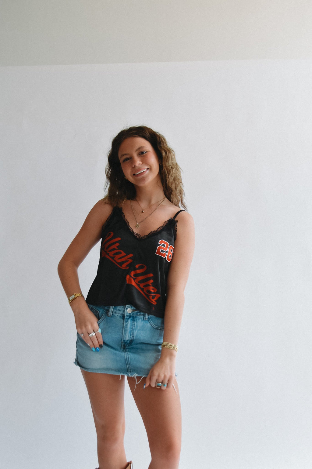 Utah Lacey Tank Utes Ladies top shirt spaghetti straps lace