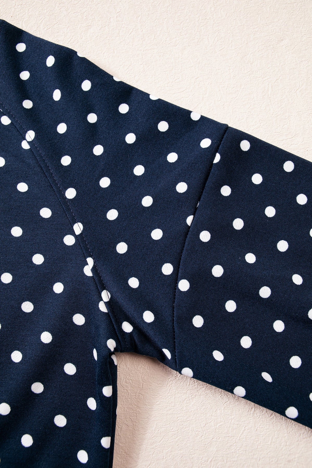 Jane Polka Dot Drawstring Wide Leg Long Sleeve Top Pant Set Outfit