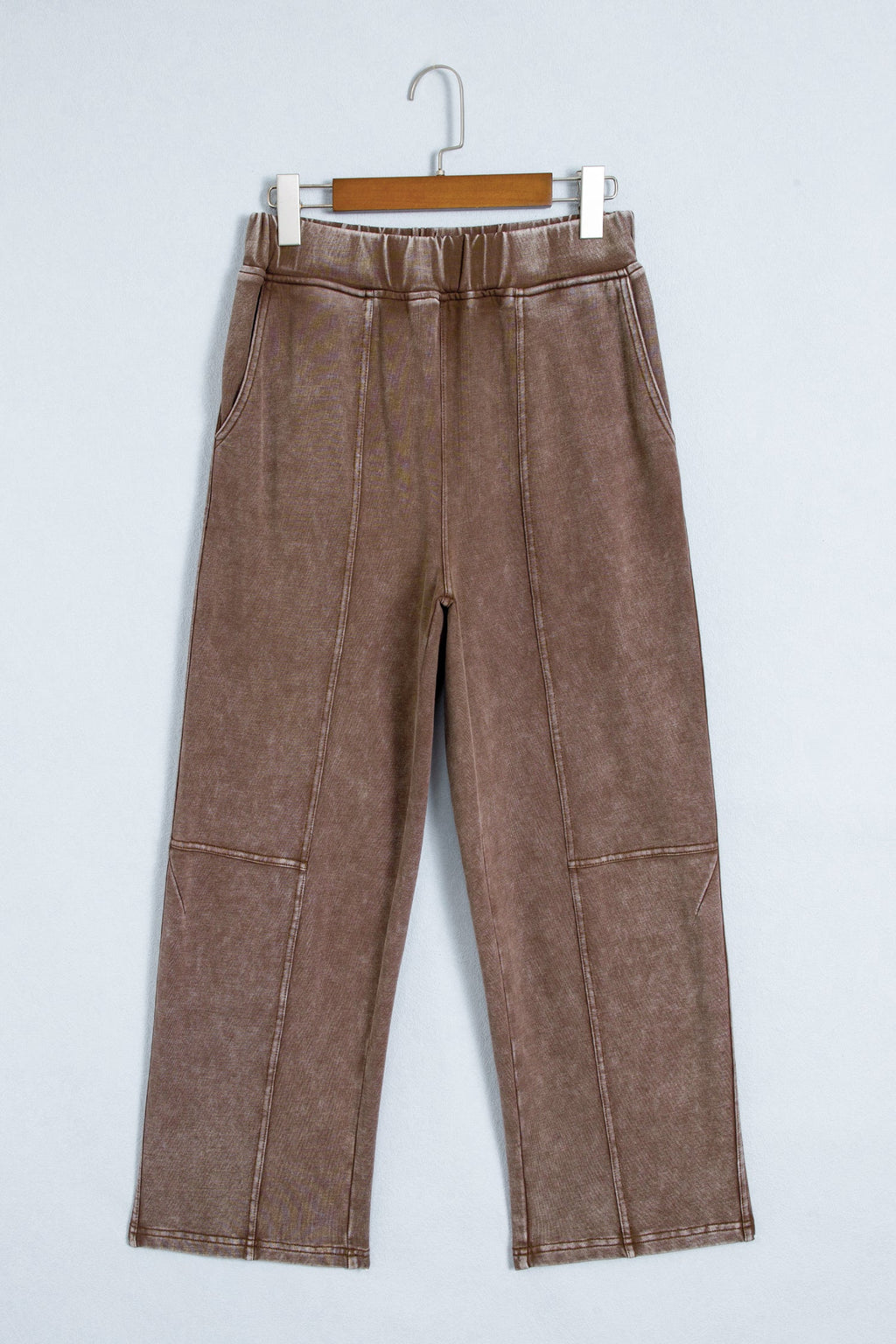 Lola Mineral Wash Seam Detail Elastic Waist Barrel Pants Indie Ladies