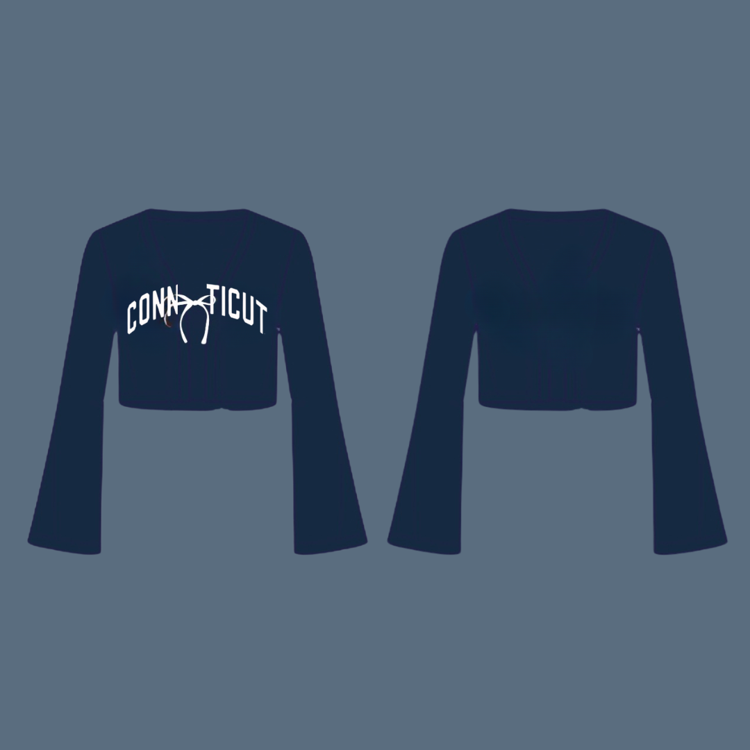Connecticut Kena Cardigan UCONN flared sleeve cropped sweater Huskies ladies