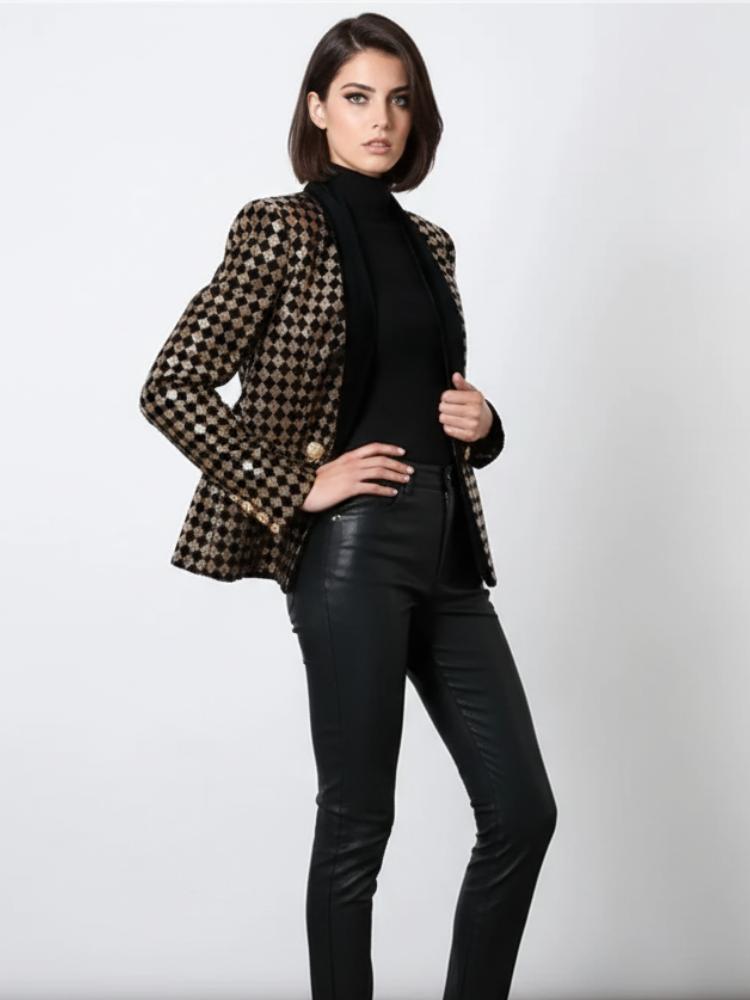 Diamond Inlay Blazer, Wall Street | BYMANYC ® New York Rhinestone Career Business