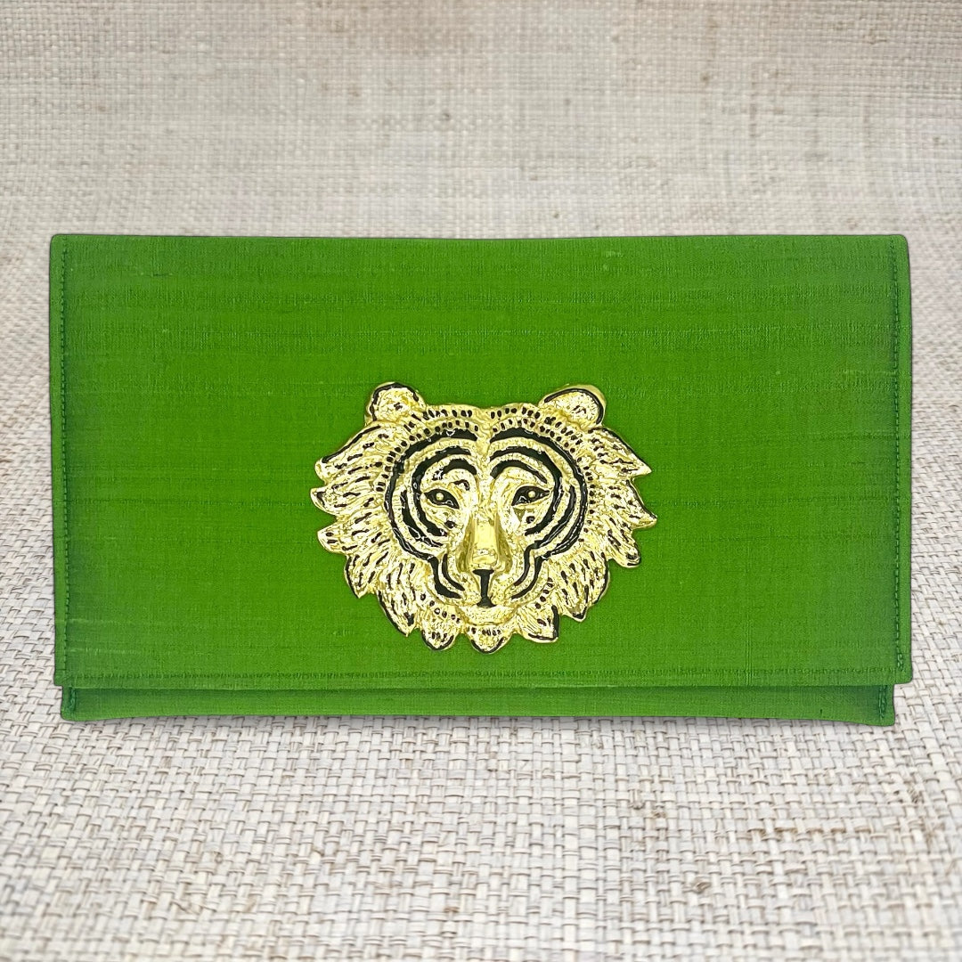 Garland Bag Jess Clutch Handbag Purse Silk Lime Green