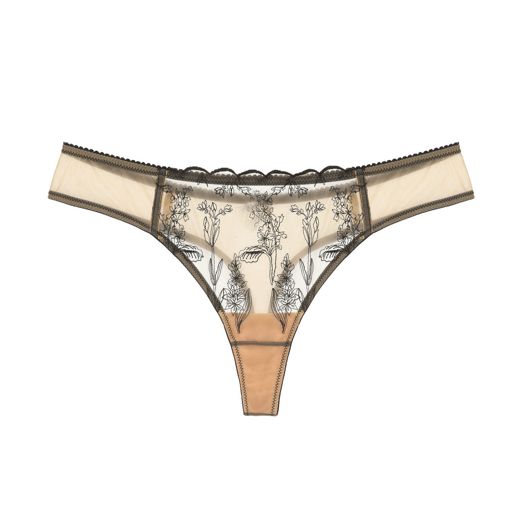 Amour Cache Kim Thong panty in Floral Embroidery on Jelly Fabric