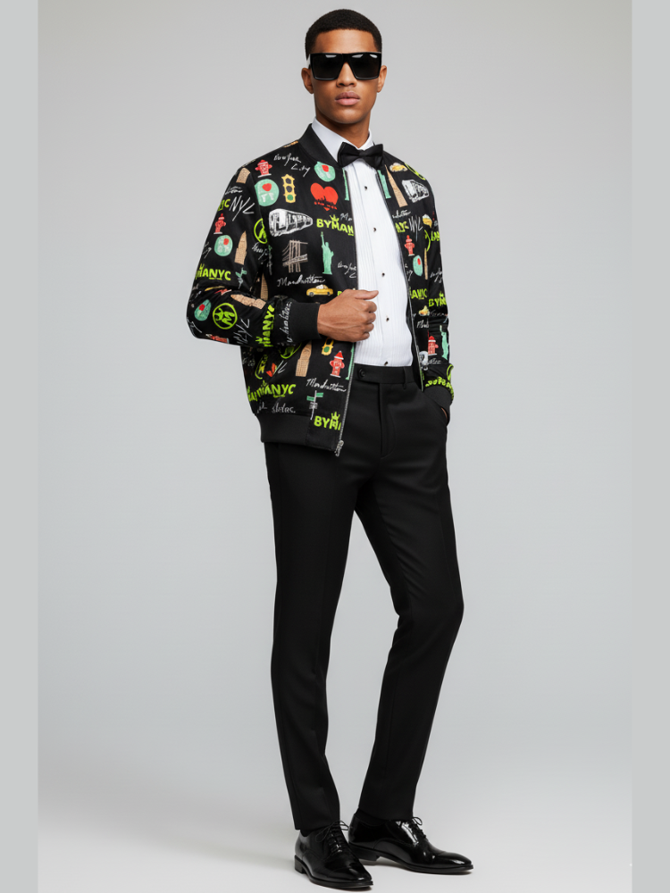 Limited Edition Men's Jacket Manhattan Mosaic Nocturne – BYMANYC ® New York Coat
