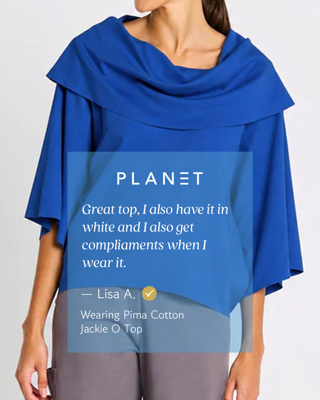 Pima Cotton Jackie O Top - Putty ladies Kimono style shirt tunic PLANET by Lauren G