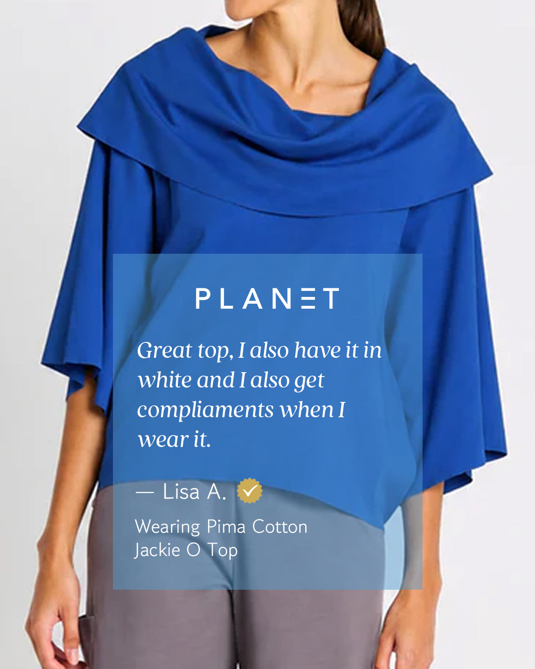 Pima Cotton Jackie O Top - Putty ladies Kimono style shirt tunic PLANET by Lauren G