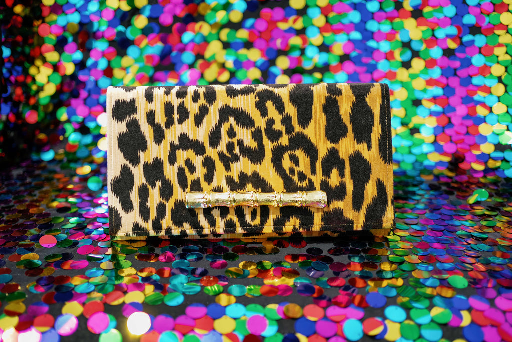 Ashley Clutch handbag purse Garland Bags leopard cheetah