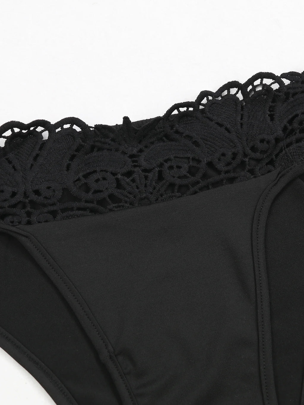 Halle Black Lace Three Piece swimsuit bikini and palazzo cover up pants set
