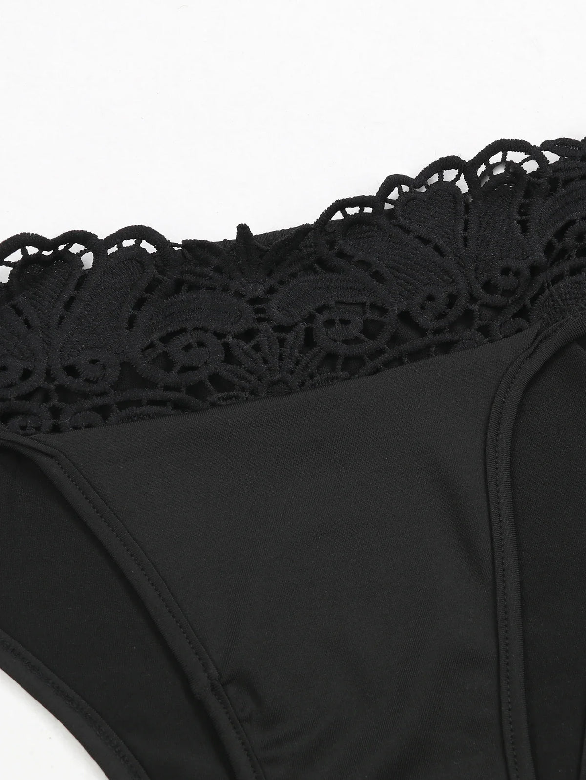 Halle Black Lace Three Piece swimsuit bikini and palazzo cover up pants set