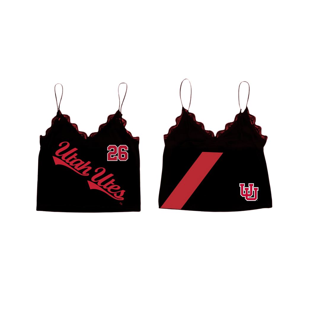 Utah Lacey Tank Utes Ladies top shirt spaghetti straps lace