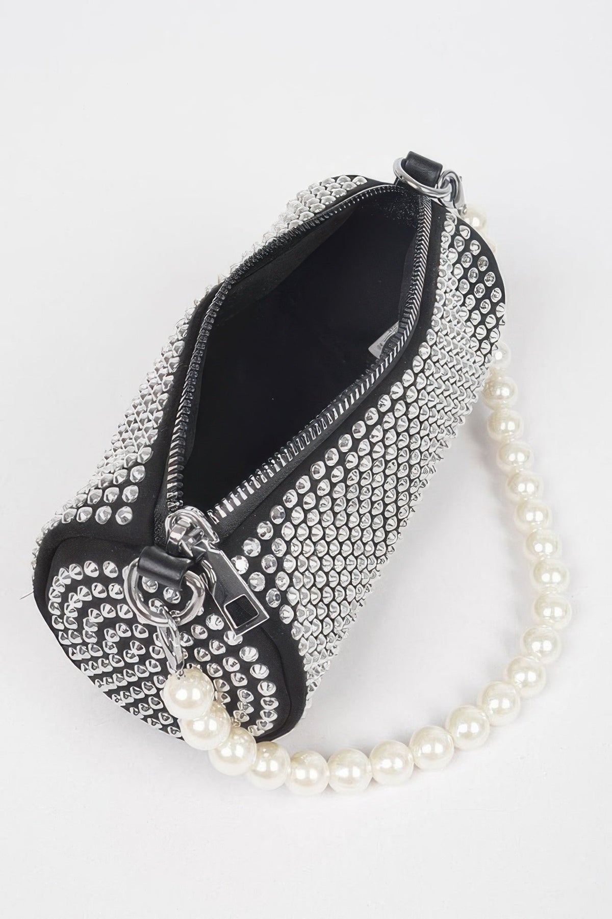 Ladies purse BAG MIDTOWN LUXE handbag MIAMI BYMANYC ® New York black silver studded