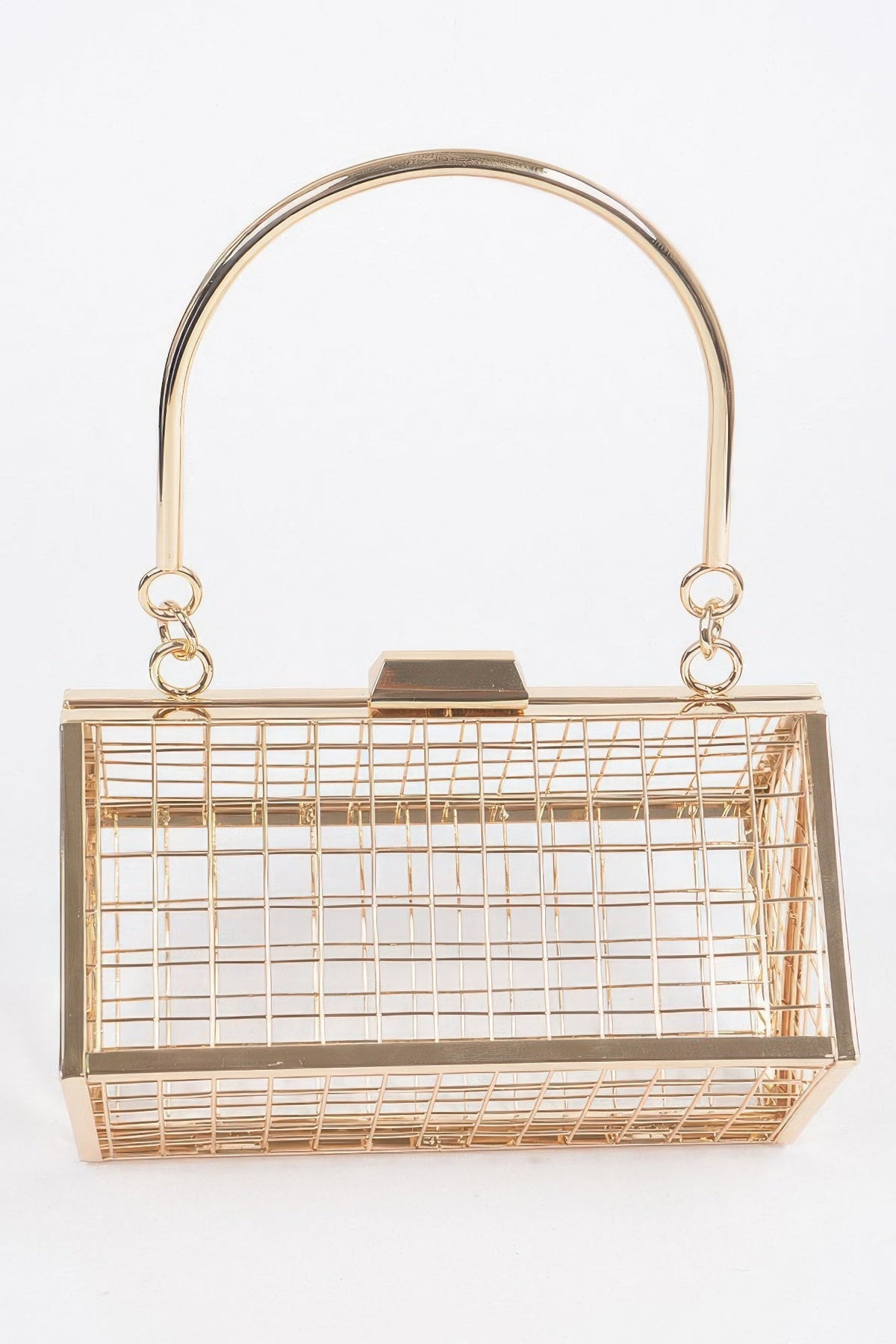 Ladies wire caged BAG COCOLLO handbag purse MIAMI BYMANYC ® New York gold silver