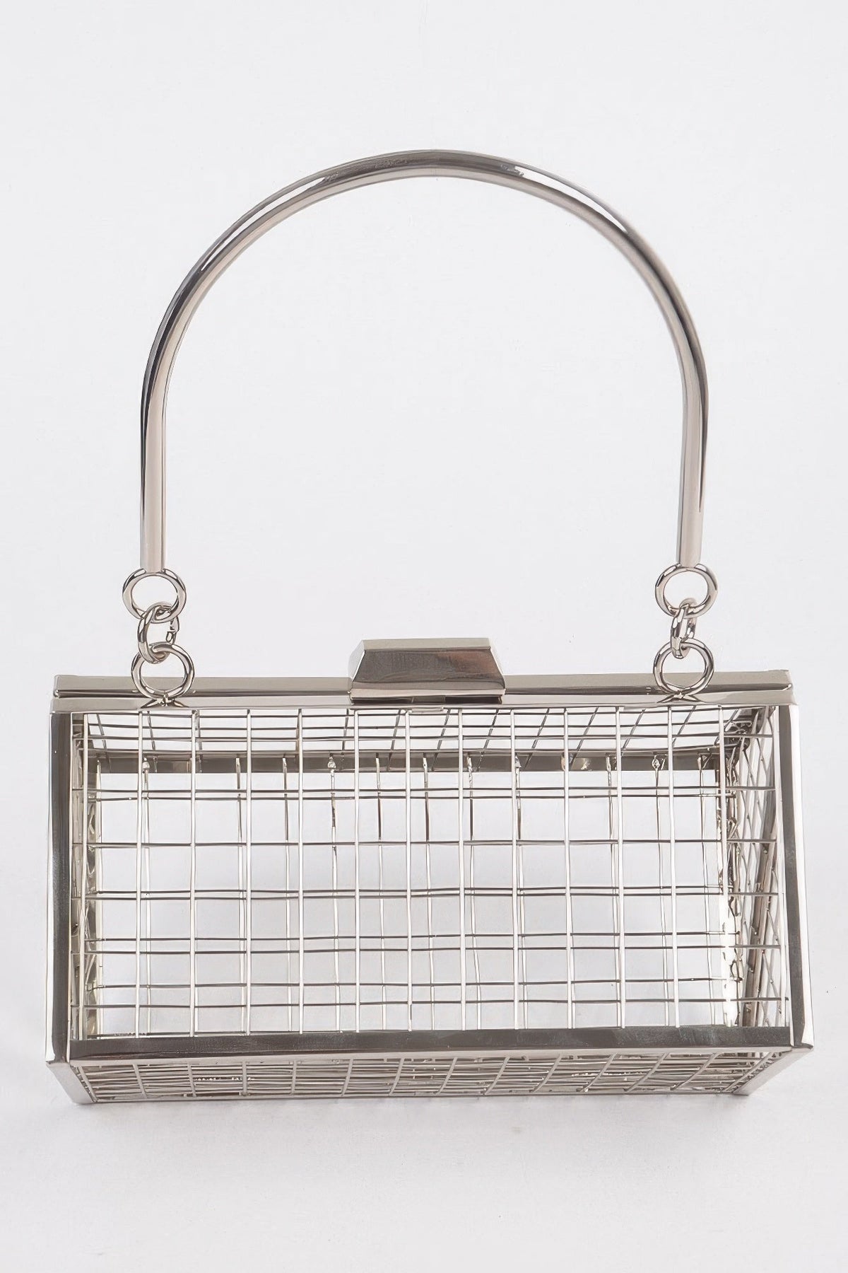 Ladies wire caged BAG COCOLLO handbag purse MIAMI BYMANYC ® New York gold silver