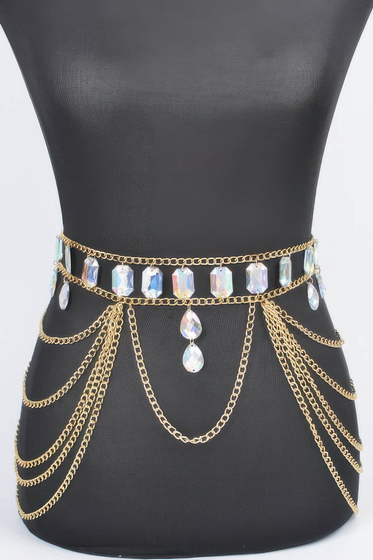 Ladies BELT • FLATIRON Fashion Chic Stone BYMANYC ® New York draping cascading