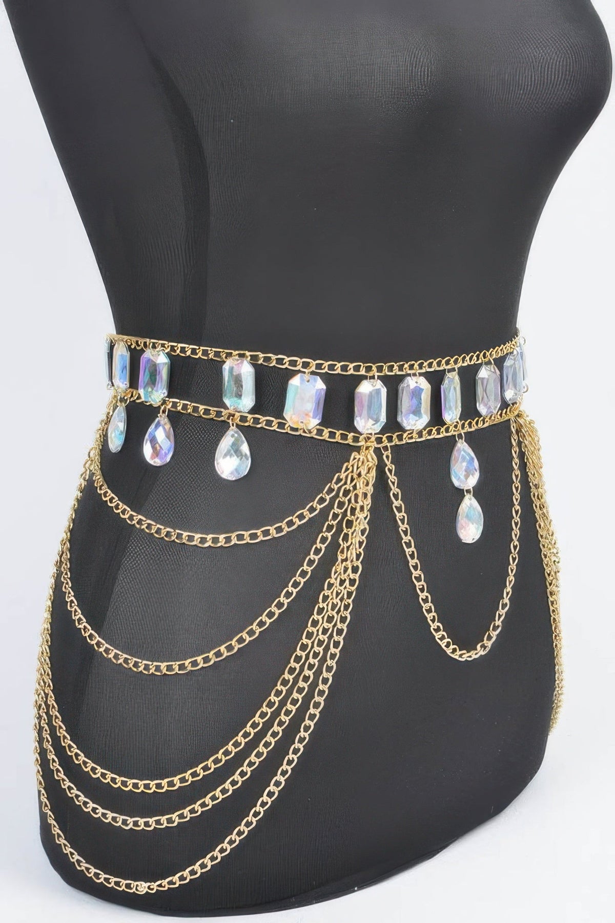 Ladies BELT • FLATIRON Fashion Chic Stone BYMANYC ® New York draping cascading