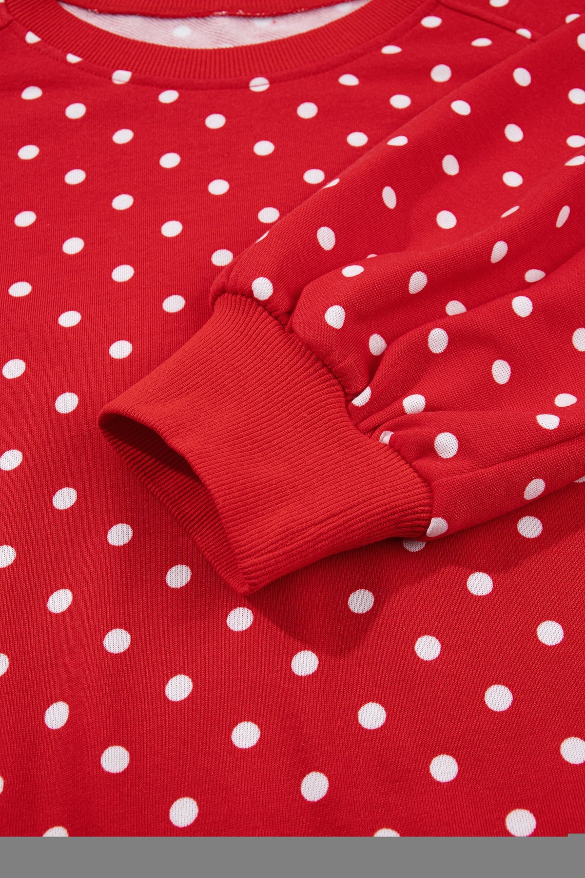 Jane Polka Dot Drawstring Wide Leg Long Sleeve Top Pant Set Outfit