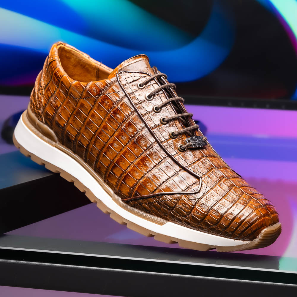 Alonzo Bay Apache men's genuine Caiman dress sneakers shoes oxfords