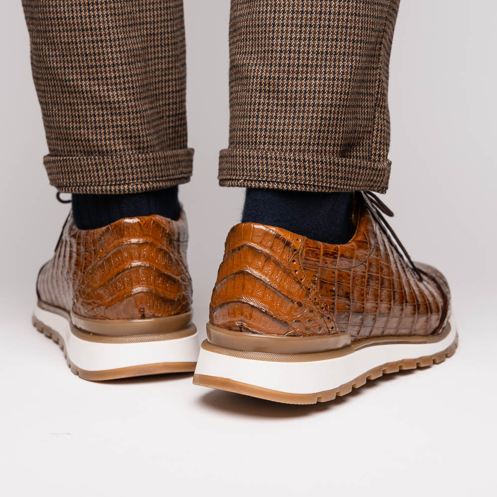 Alonzo Bay Apache men's genuine Caiman dress sneakers shoes oxfords