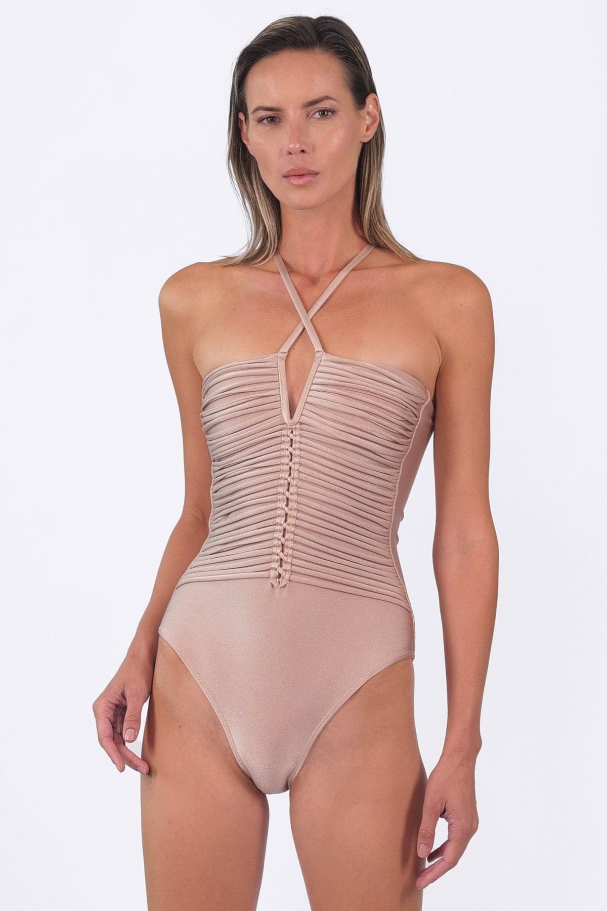 Aphrodite One-piece Macrame Swimsuit One-Piece Chic Resort High-end