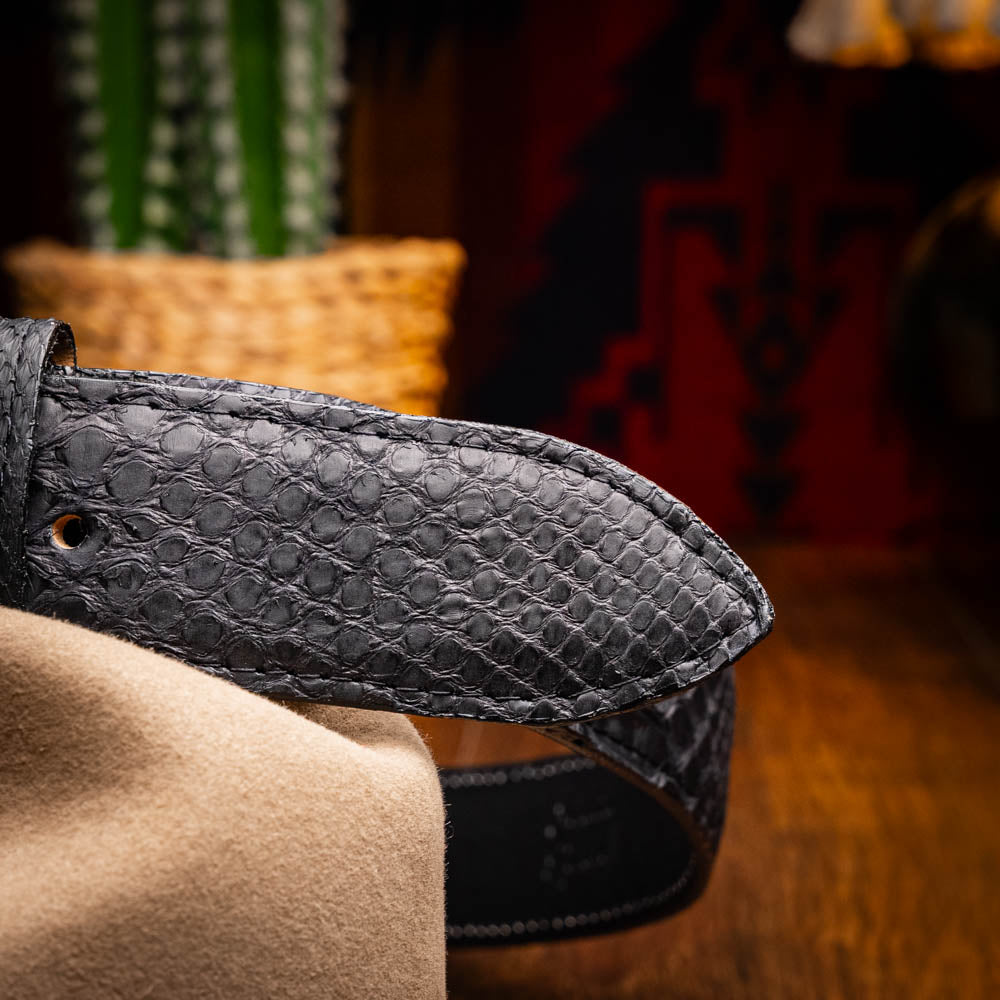 Marco di Milano Arkansas python skin Belt Black men's unisex