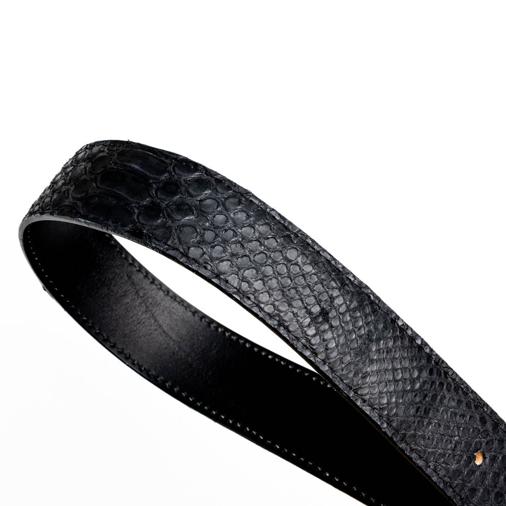 Marco di Milano Arkansas python skin Belt Black men's unisex