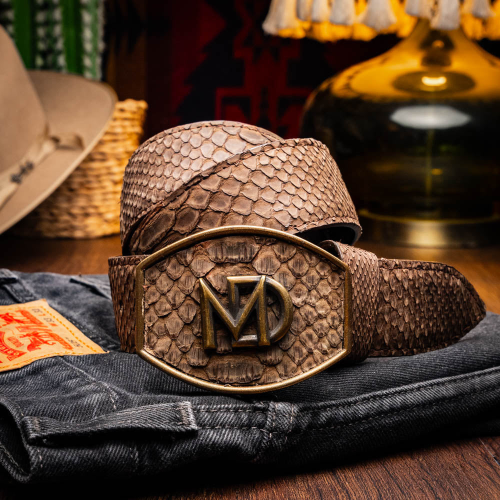 Marco Di Milano Arkansas men's Belt Brown snake skin python