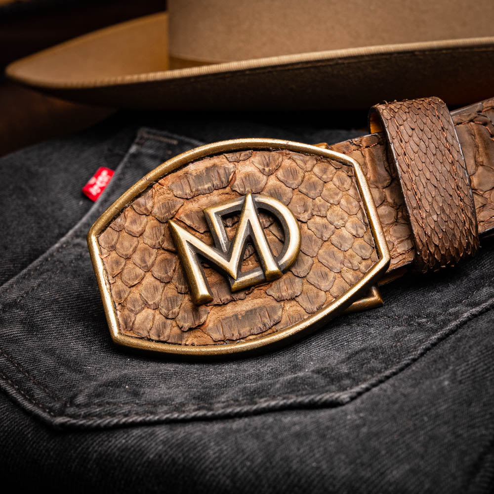 Marco Di Milano Arkansas men's Belt Brown snake skin python