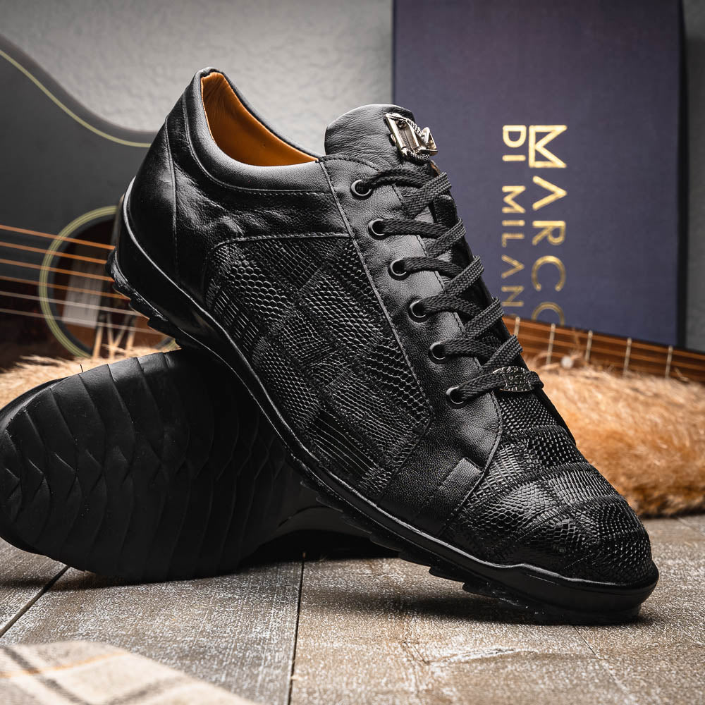 Bari Genuine Lizard skin sneakers men's casual Marco di Milano