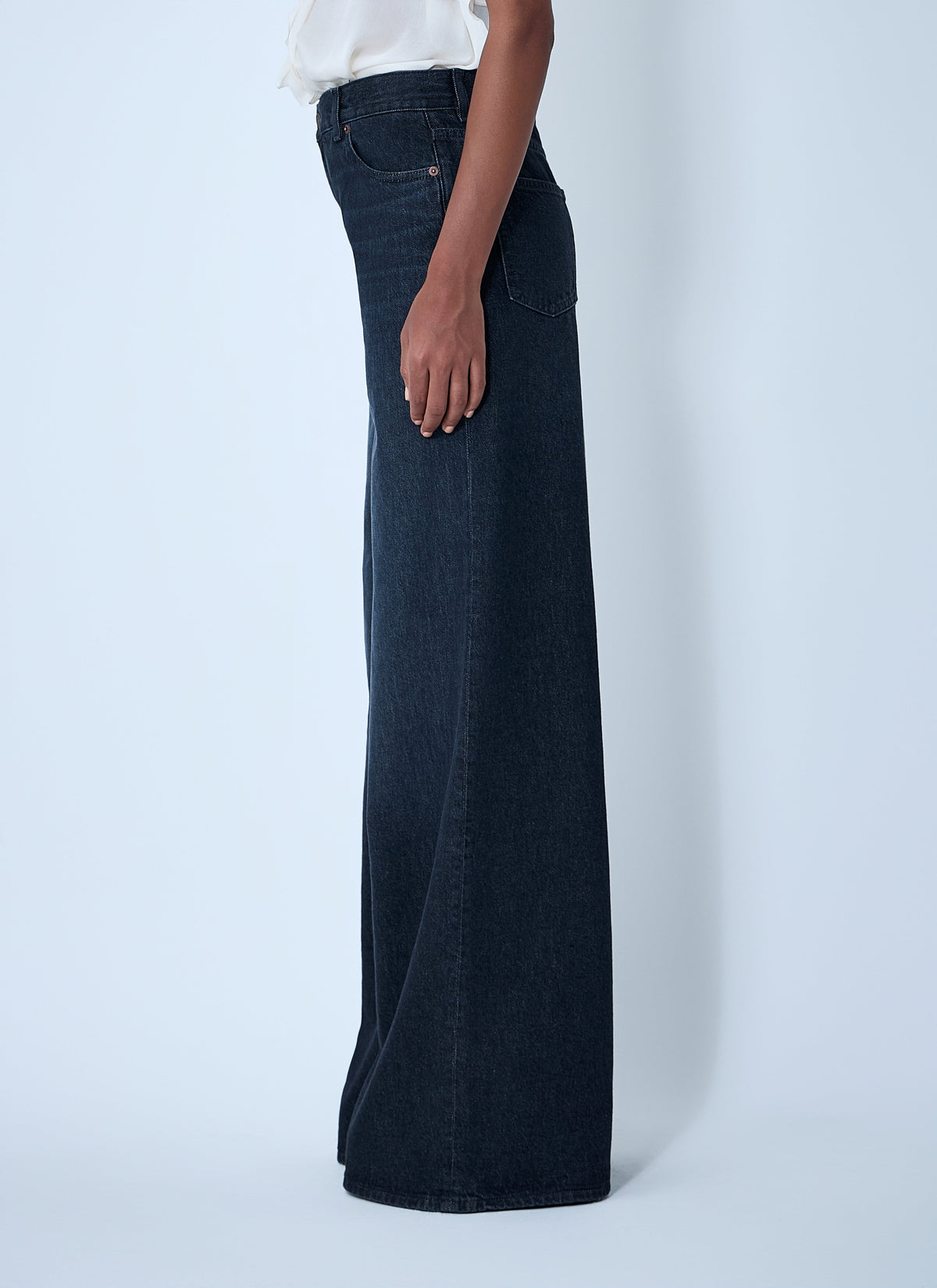 Chloé ladies Five-Pocket Blue Jeans denim barrel flare