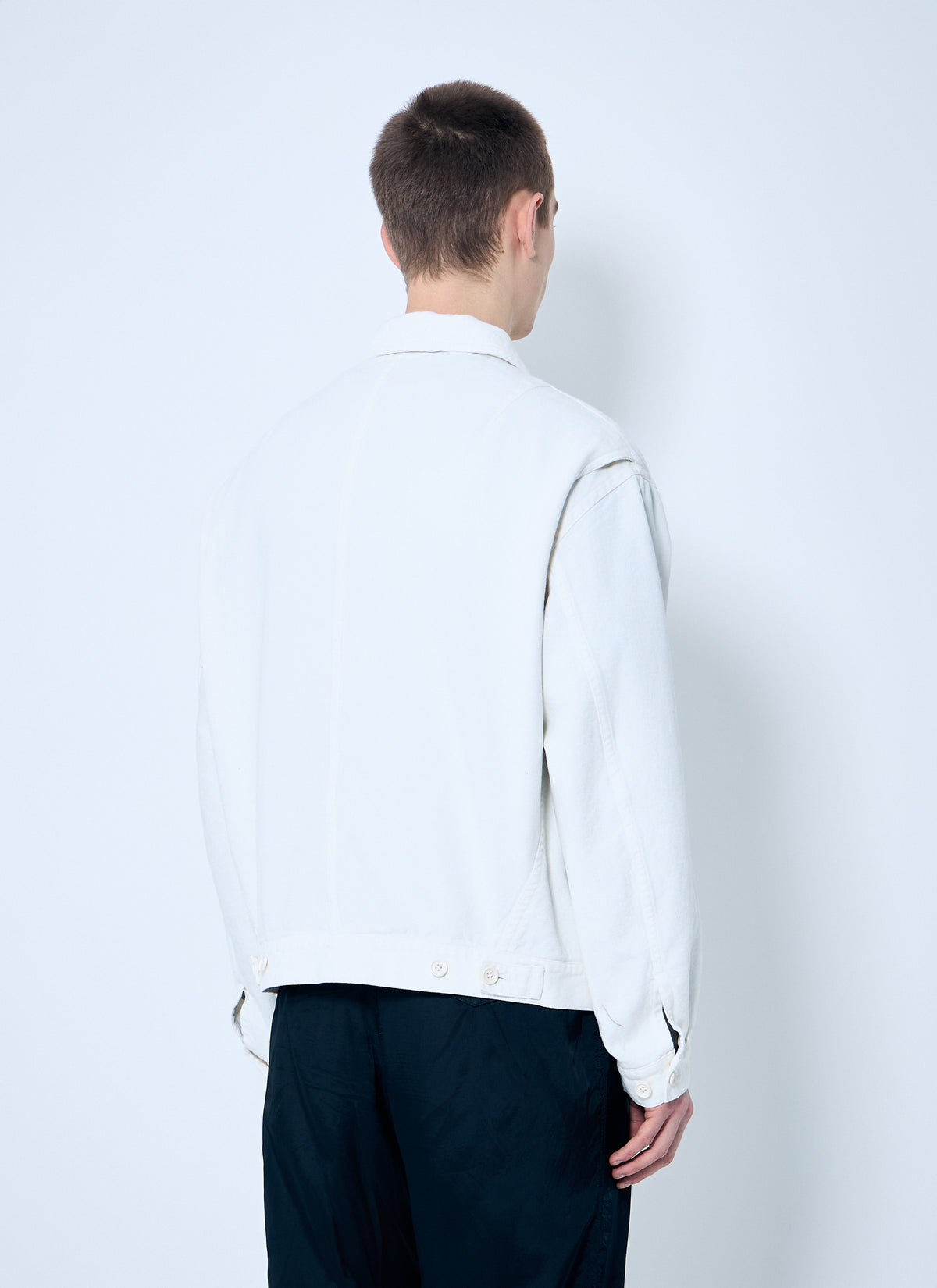 Dries Van Noten Men's Veper Jacket Coat Cotton Zip white