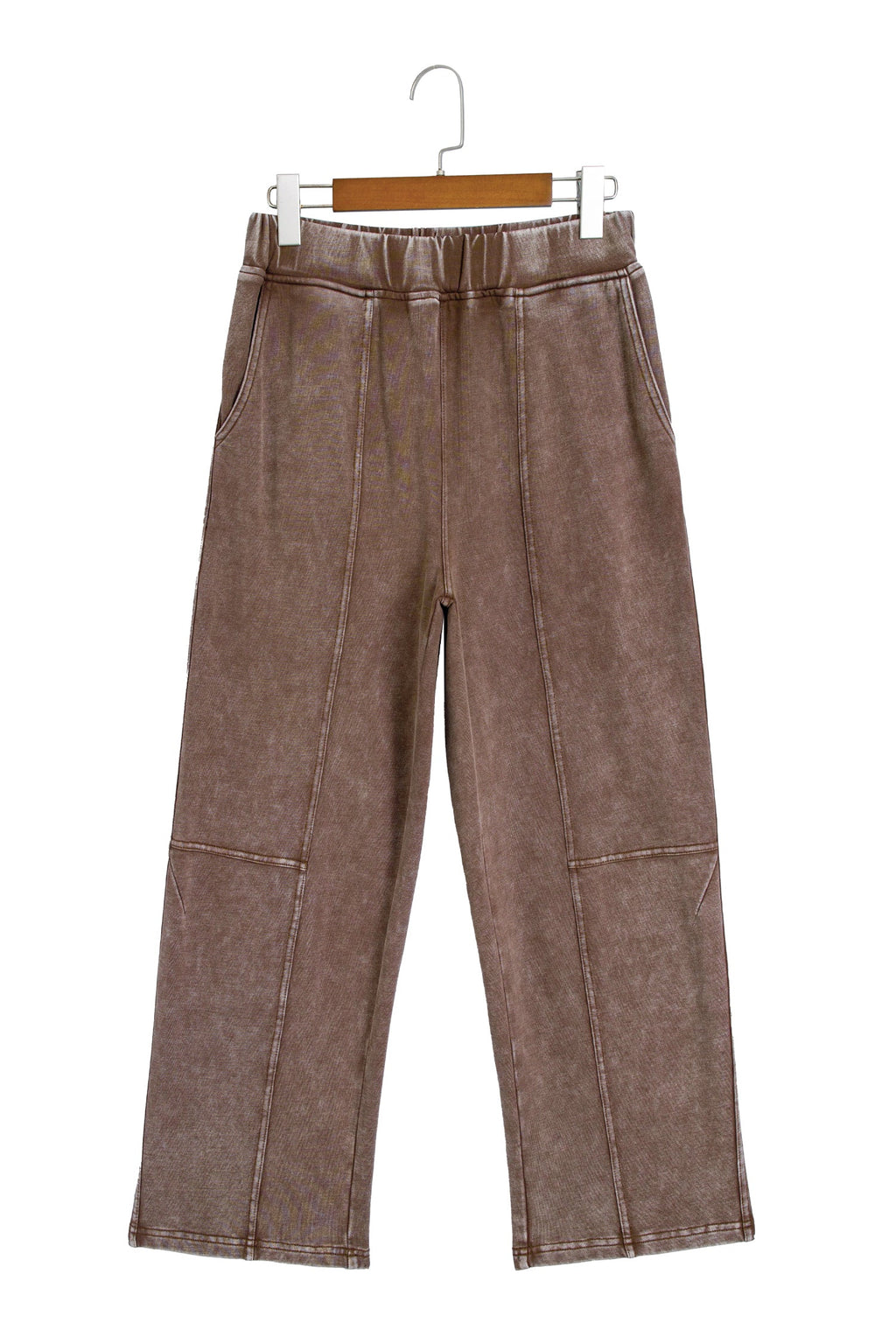 Lola Mineral Wash Seam Detail Elastic Waist Barrel Pants Indie Ladies