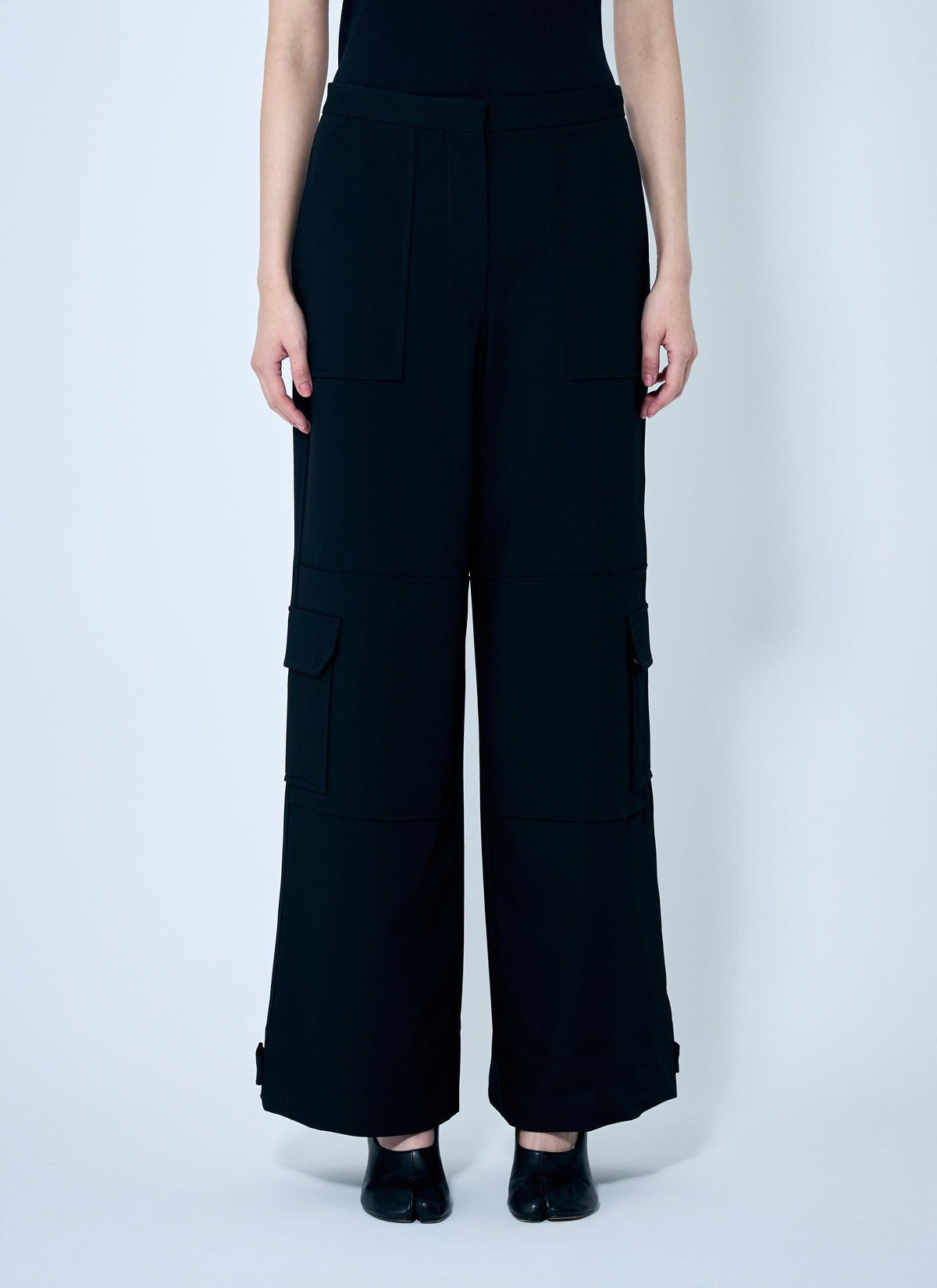 Ganni Ladies Solid Twill Suiting Cargo Pants Slacks Career