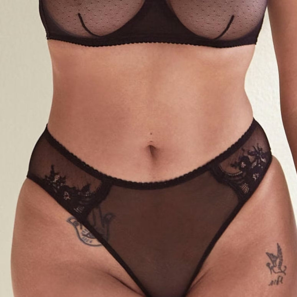 Amour d'Agnette Cache Kim Stretch Lace & Mesh Hipster Brief Panty