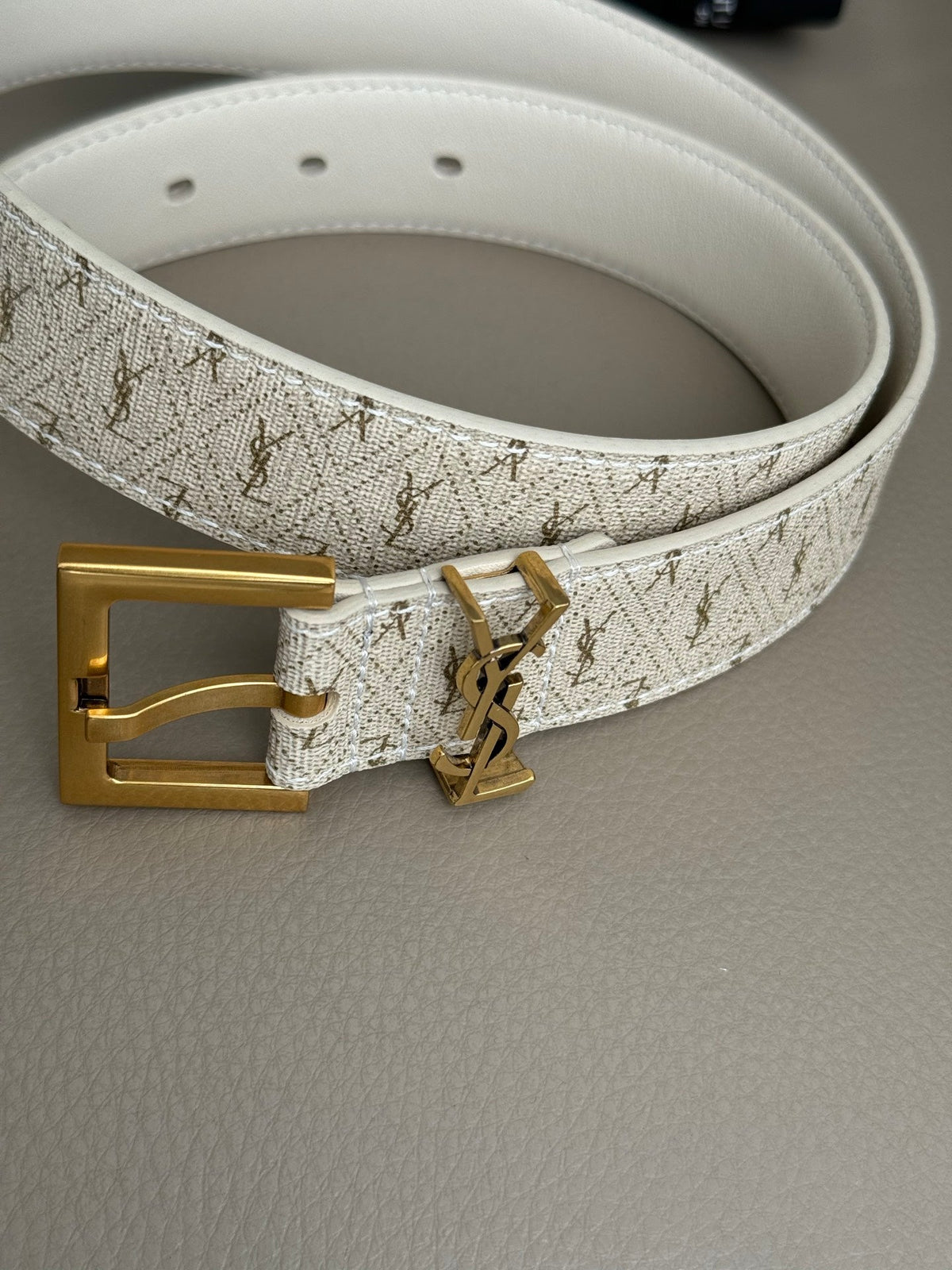 YSL Ladies Belt Brown or White