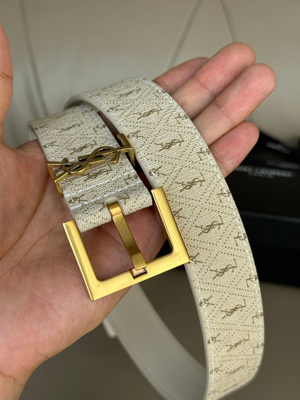 YSL Ladies Belt Brown or White