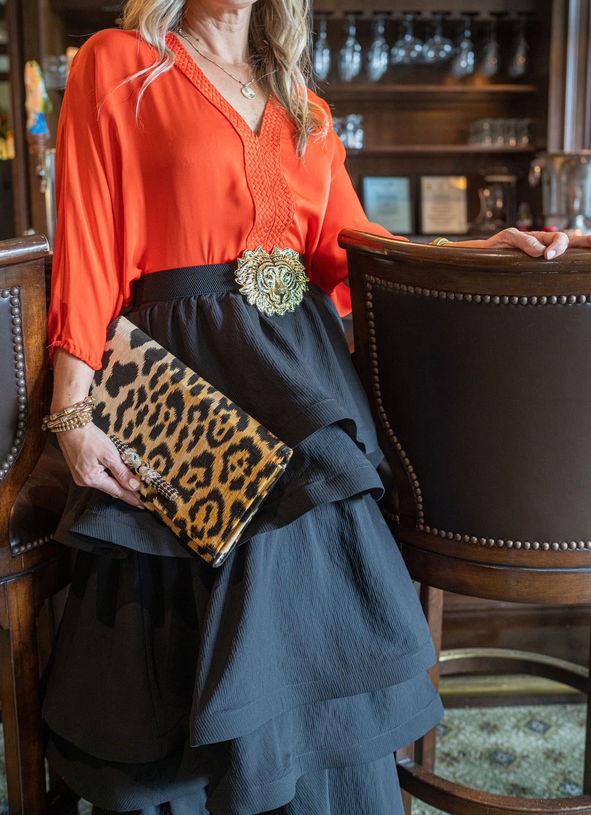 Ashley Clutch handbag purse Garland Bags leopard cheetah