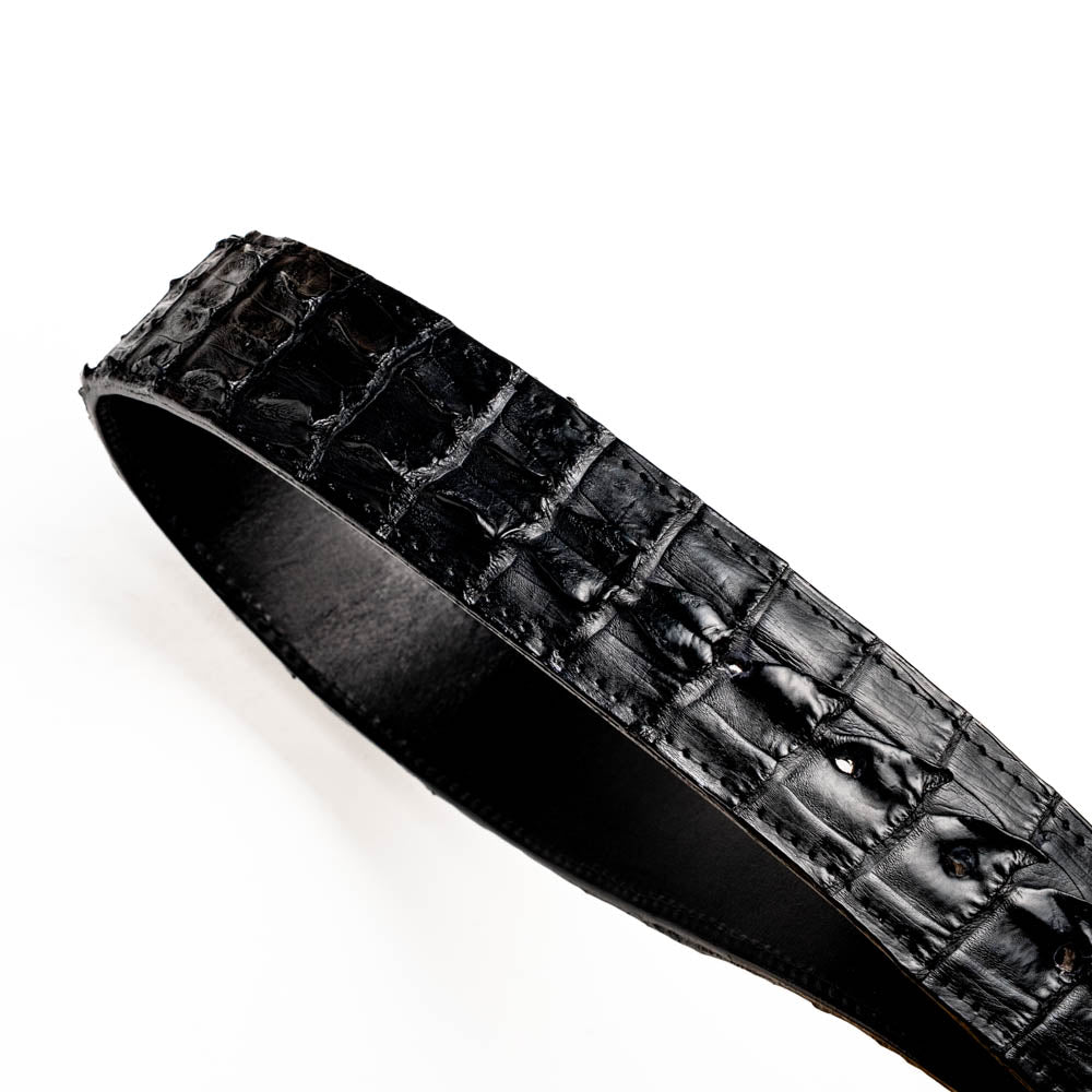 Marco di Milano Marlboro real Caiman Crocodile Hide Belt Black unisex men's