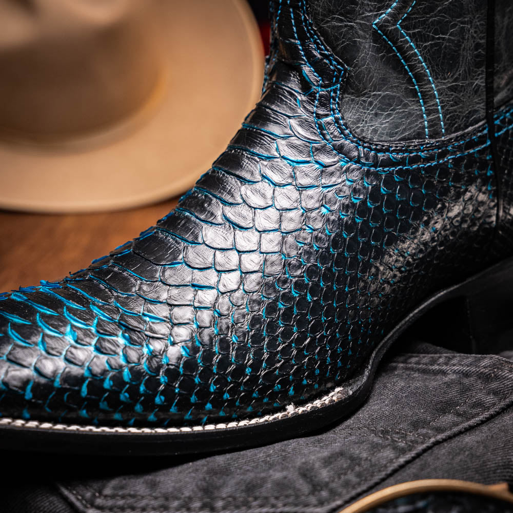 MARCO di MILANO Missouri Black / Blue boots python men's