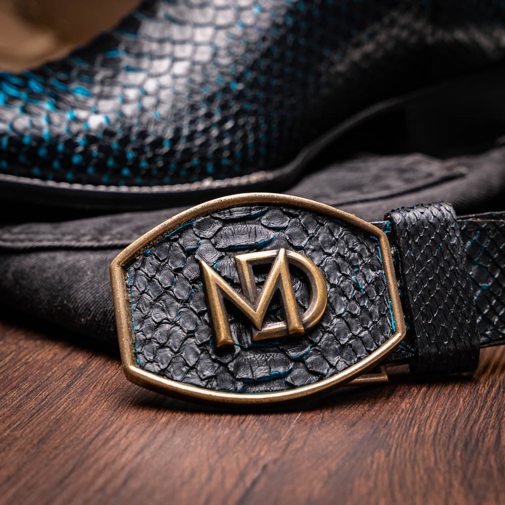 MARCO di MILANO Missouri Black / Blue boots python men's