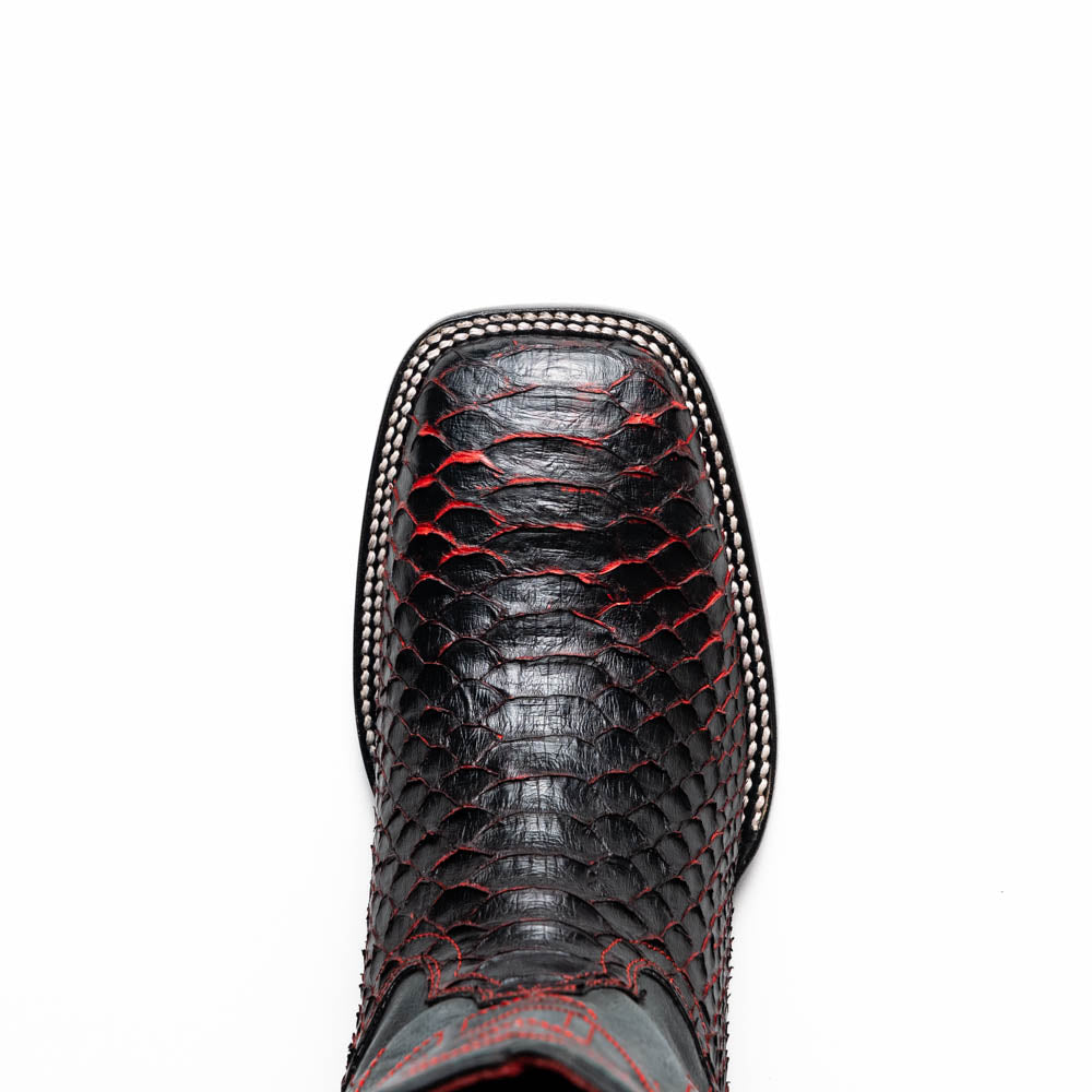 Marco di Milano Genuine Python snake skin boots Missouri Black Cherry men's