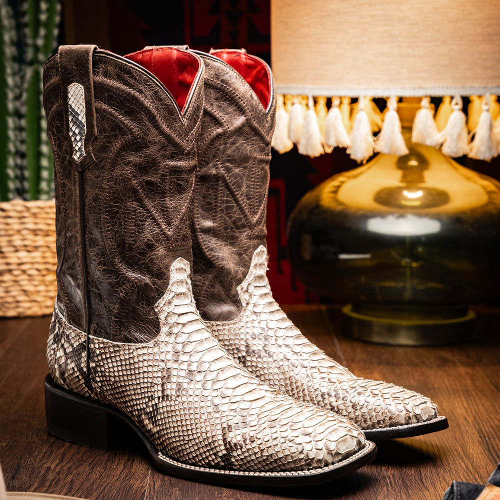 Marco Di Milano Missouri men's Natural python snake skin boots